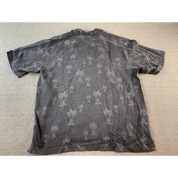 Tommy Bahama Mens Shirt Button Down 100% Silk Gray Palms Tropical Resort XL - Picture 2 of 7